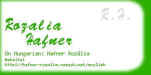 rozalia hafner business card